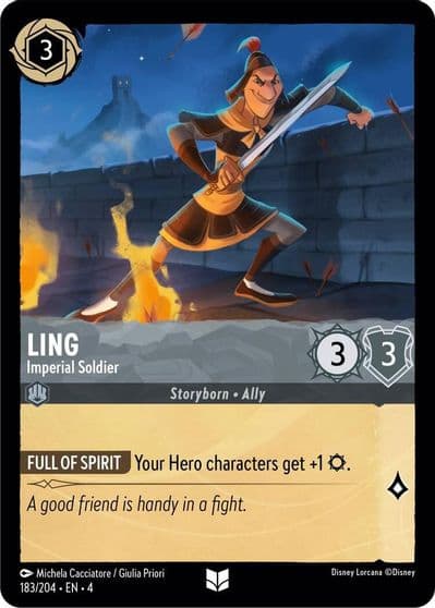 Ling Imperial Soldier Ursula's Return Lorcana card