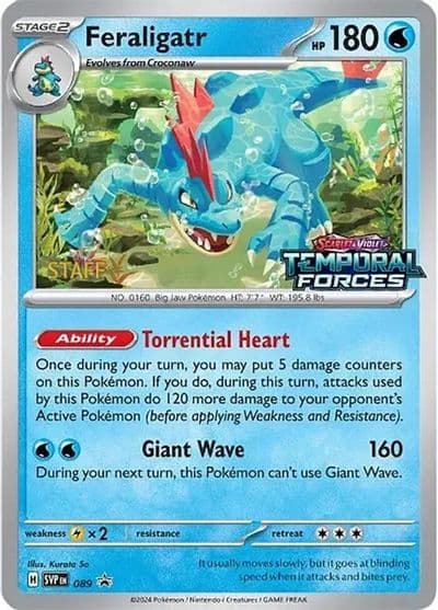 Feraligatr - 089 (Prerelease) [Staff] SV: Scarlet & Violet Promo Cards Pokemon card