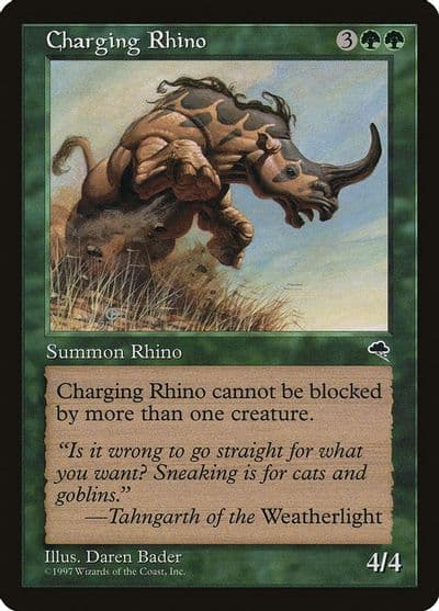 Charging Rhino Tempest Magic card