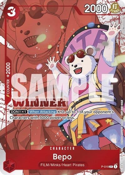 Bepo Winner Pack Vol 7 One Piece Promotion Cards One Piece card