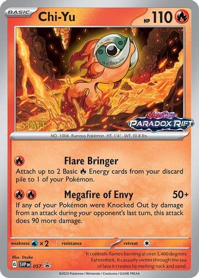 Chi-Yu - 057 (Prerelease) [Staff] SV: Scarlet & Violet Promo Cards Pokemon card