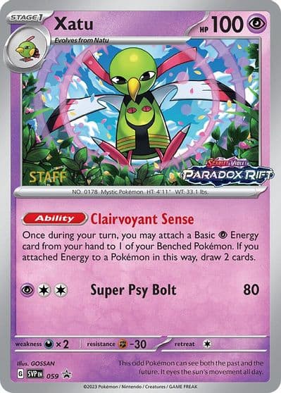 Xatu - 059 (Prerelease) [Staff] SV: Scarlet & Violet Promo Cards Pokemon card