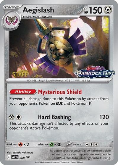 Aegislash - 060 (Prerelease) [Staff] SV: Scarlet & Violet Promo Cards Pokemon card