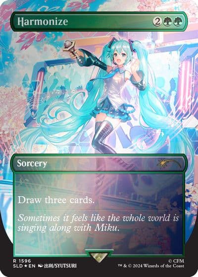 Harmonize 1596 Rainbow Foil Secret Lair Drop Series Magic card