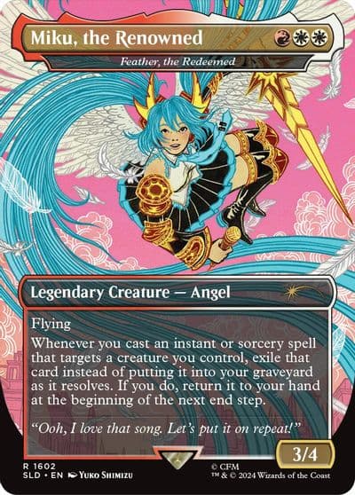 Miku the Renowned Feather the Redeemed Secret Lair Drop Series Magic card
