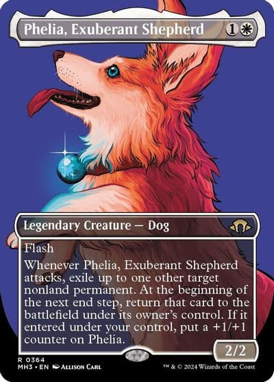 Phelia Exuberant Shepherd Borderless Modern Horizons 3 Magic card