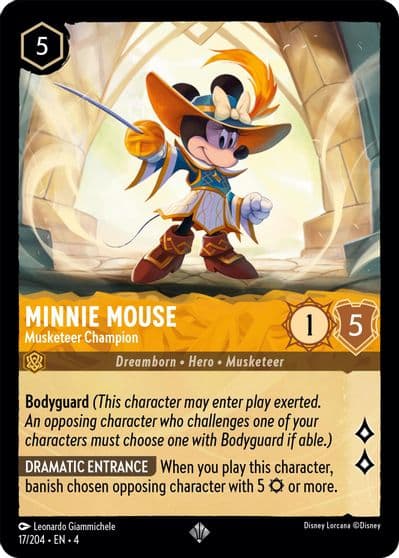 Minnie Mouse Musketeer Champion Ursula's Return Lorcana card