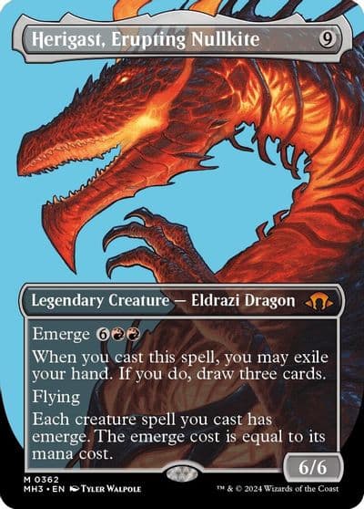 Herigast Erupting Nullkite Borderless Modern Horizons 3 Magic card