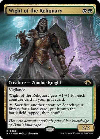 Wight of the Reliquary Extended Art Modern Horizons 3 Magic card