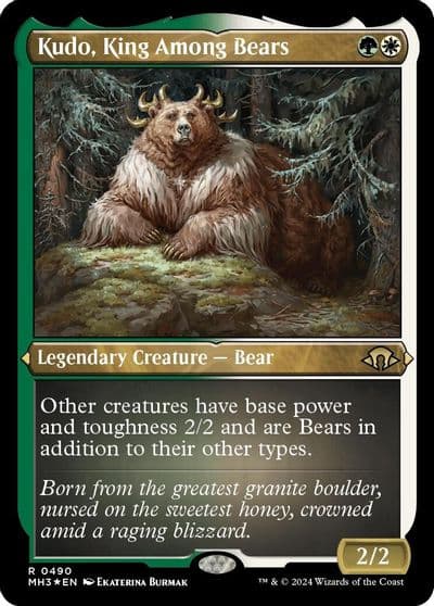 Kudo King Among Bears Foil Etched Modern Horizons 3 Magic card