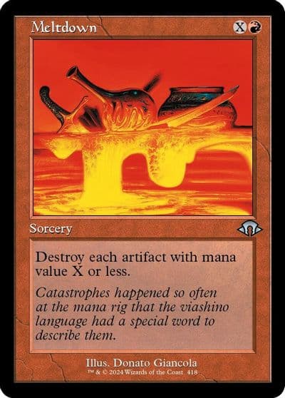 Meltdown Retro Frame Modern Horizons 3 Magic card