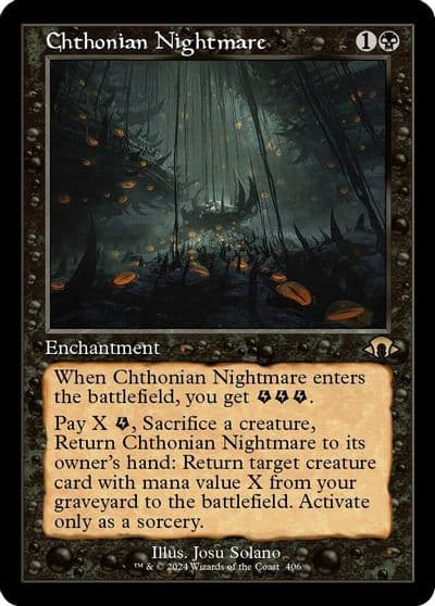 Chthonian Nightmare Retro Frame Modern Horizons 3 Magic card