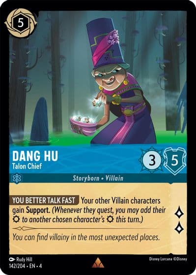 Dang Hu Talon Chief Ursula's Return Lorcana card