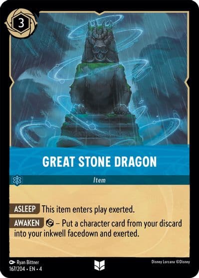Great Stone Dragon Ursula's Return Lorcana card