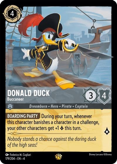 Donald Duck Buccaneer Ursula's Return Lorcana card