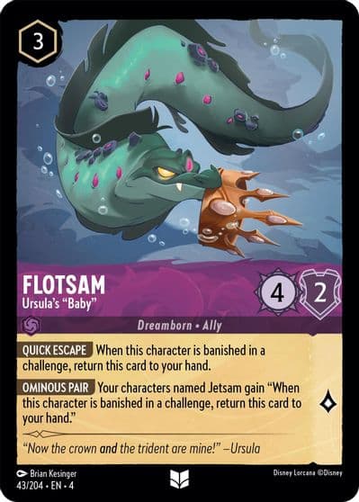 Flotsam Ursulas Baby Ursula's Return Lorcana card
