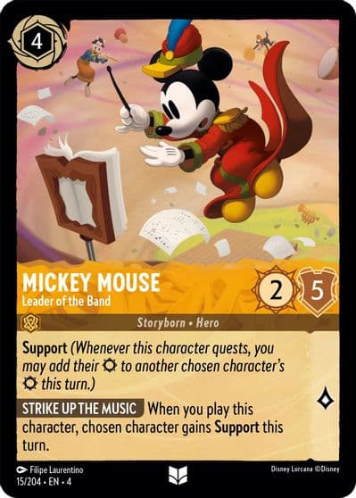 Mickey Mouse - Leader of the Band Ursula's Return Lorcana card