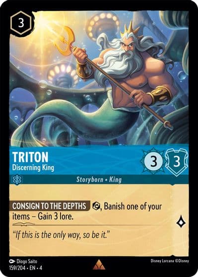 Triton Discerning King Ursula's Return Lorcana card