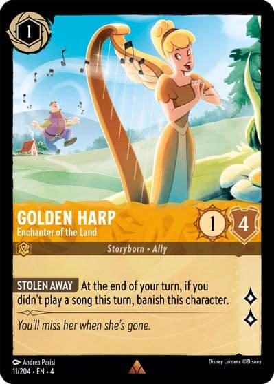 Golden Harp Enchanter of the Land Ursula's Return Lorcana card