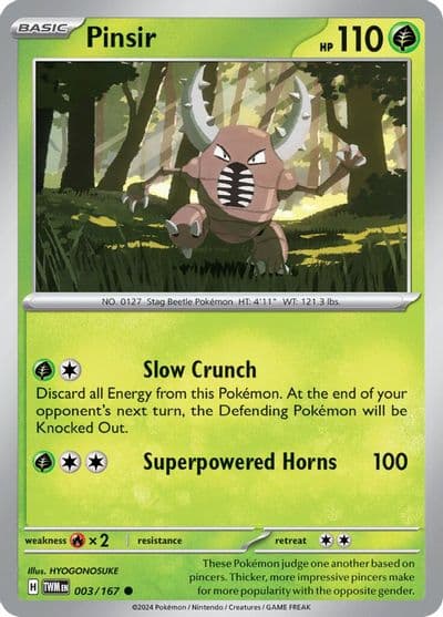 Pinsir SV06: Twilight Masquerade Pokemon card