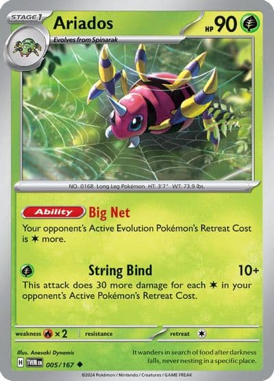 Ariados SV06: Twilight Masquerade Pokemon card
