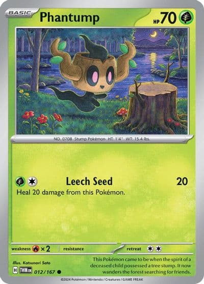 Phantump SV06: Twilight Masquerade Pokemon card