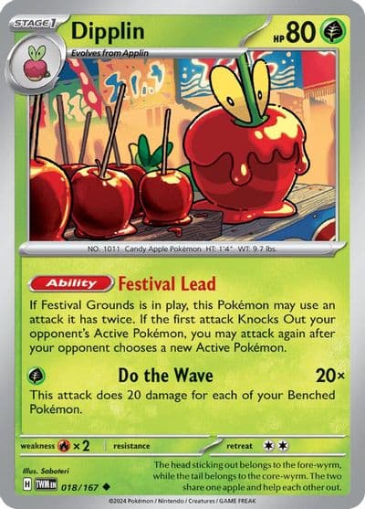 Dipplin SV06: Twilight Masquerade Pokemon card