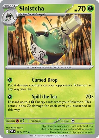 Sinistcha SV06: Twilight Masquerade Pokemon card