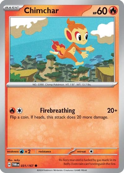 Chimchar SV06: Twilight Masquerade Pokemon card