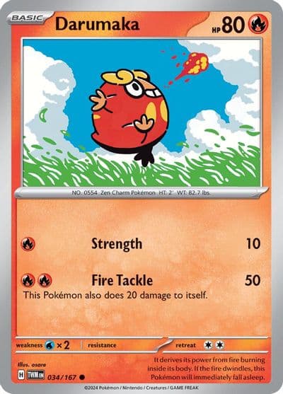 Darumaka SV06: Twilight Masquerade Pokemon card