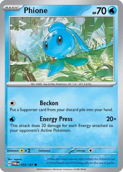 Phione SV06: Twilight Masquerade Pokemon card