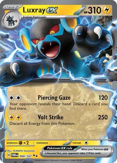Luxray ex SV06: Twilight Masquerade Pokemon card