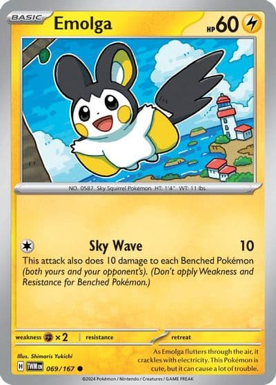 Emolga SV06: Twilight Masquerade Pokemon card