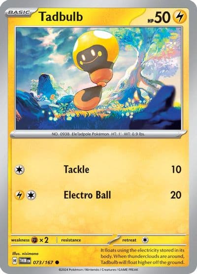 Tadbulb SV06: Twilight Masquerade Pokemon card