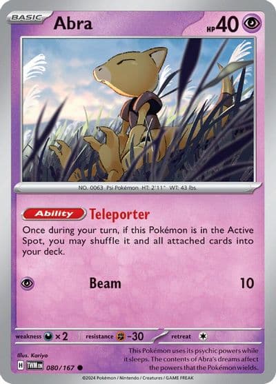 Abra SV06: Twilight Masquerade Pokemon card