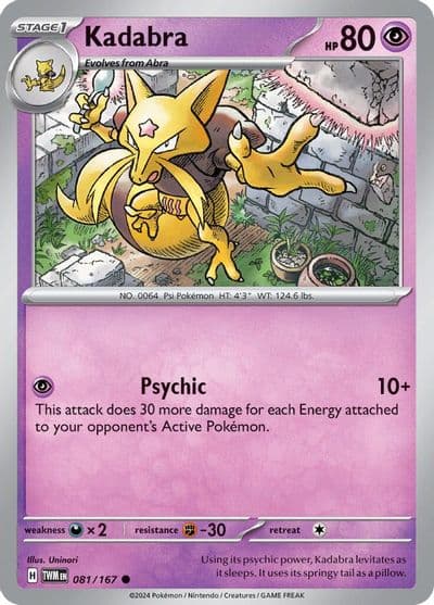 Kadabra SV06: Twilight Masquerade Pokemon card