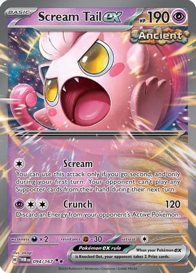 Scream Tail ex SV06: Twilight Masquerade Pokemon card