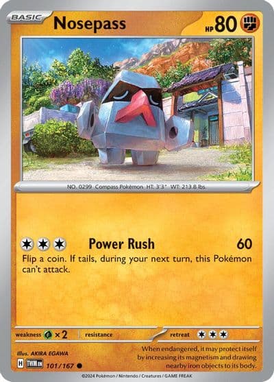 Nosepass SV06: Twilight Masquerade Pokemon card