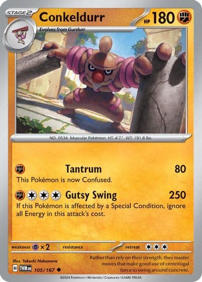 Conkeldurr SV06: Twilight Masquerade Pokemon card