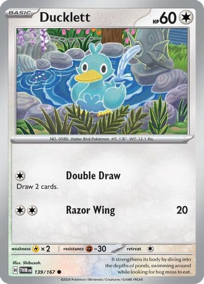 Ducklett SV06: Twilight Masquerade Pokemon card