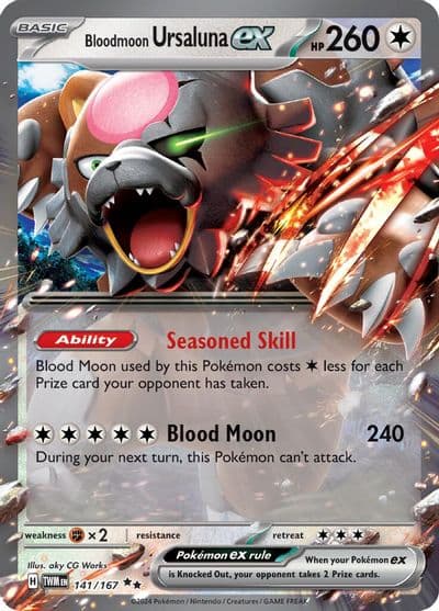 Bloodmoon Ursaluna ex SV06: Twilight Masquerade Pokemon card