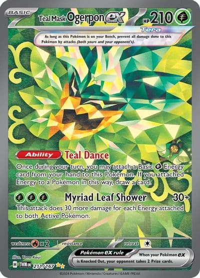 Teal Mask Ogerpon ex SV06: Twilight Masquerade Pokemon card