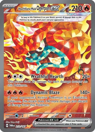 Hearthflame Mask Ogerpon ex SV06: Twilight Masquerade Pokemon card