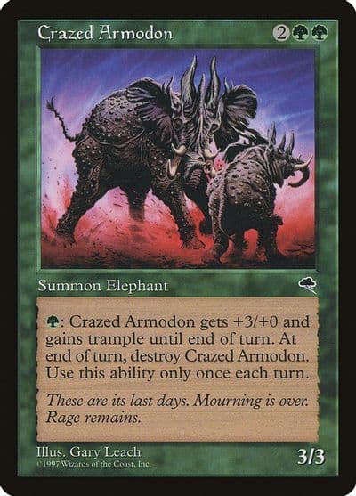 Crazed Armodon Tempest Magic card