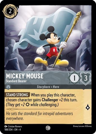 Mickey Mouse Standard Bearer Ursula's Return Lorcana card