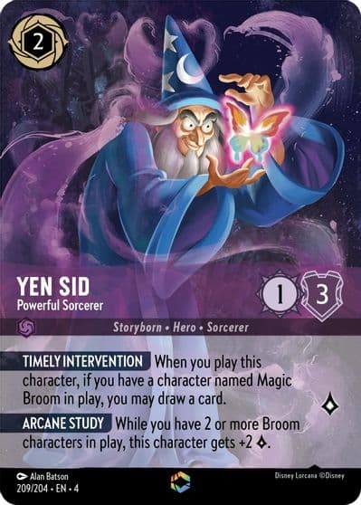 Yen Sid Powerful Sorcerer Enchanted Ursula's Return Lorcana card