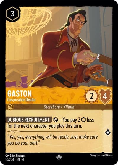 Gaston Despicable Dealer Ursula's Return Lorcana card