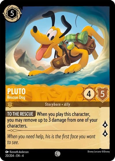 Pluto Rescue Dog Ursula's Return Lorcana card