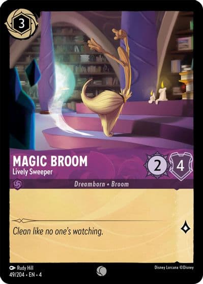 Magic Broom Lively Sweeper Ursula's Return Lorcana card