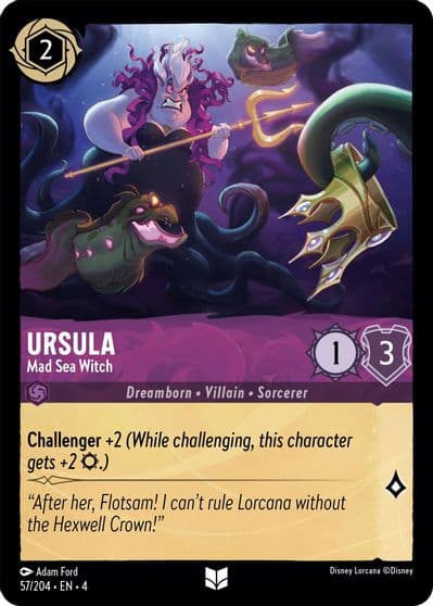 Ursula Mad Sea Witch Ursula's Return Lorcana card